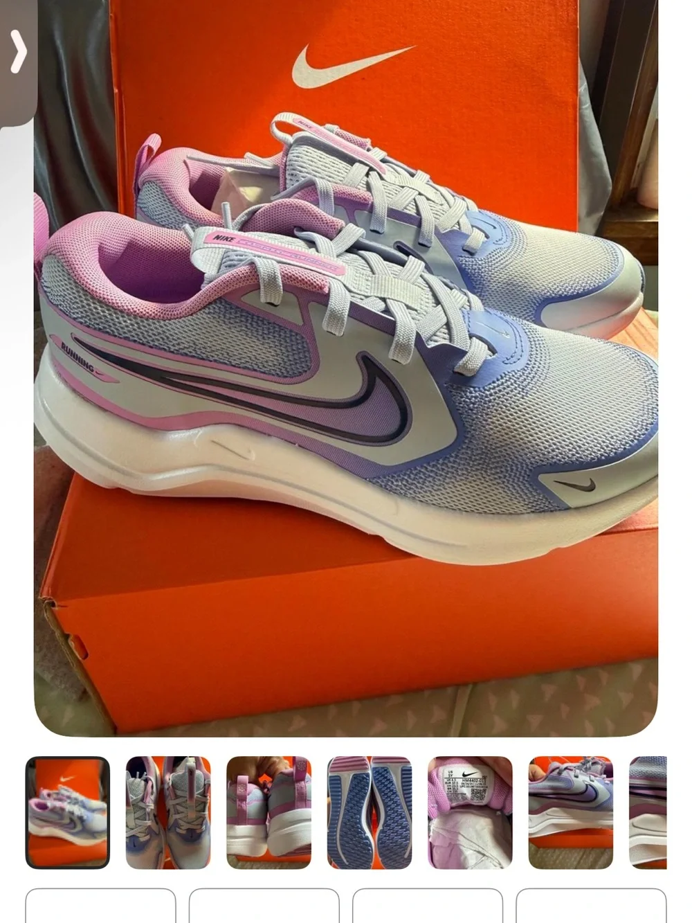 Nike Kids Lavender and Pink Athletic Sneakers